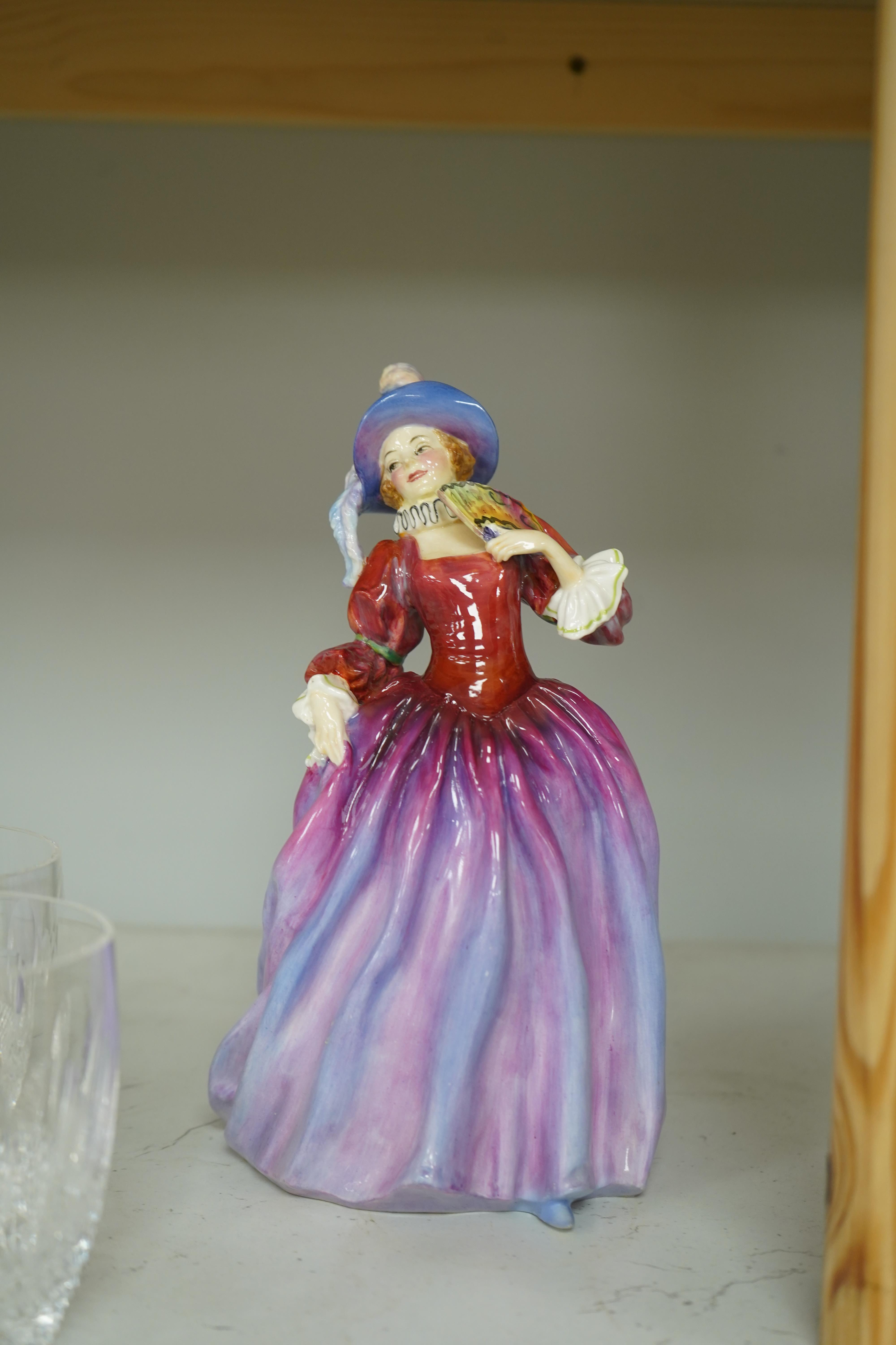 A Royal Doulton figurine, 'mariquita' HN1837 by Leslie Harradine issued from 1938-1949, 20cm. Condition - some good restoration